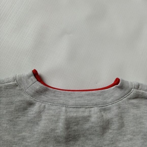 Basic Editions Vintage Sport Gray Holiday Crew Neck Sweater Women's Size Small - Picture 6 of 12